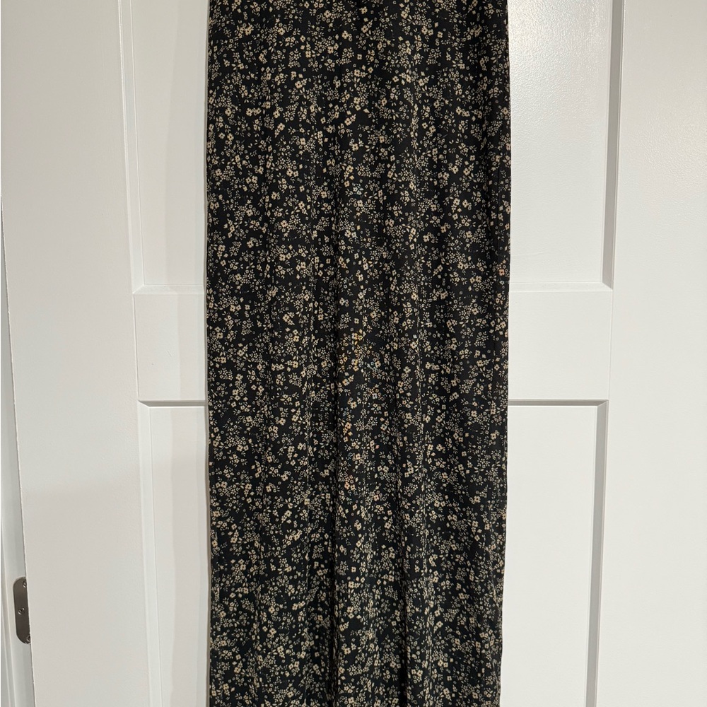Urban Outfitters Black Floral Maxi Skirt